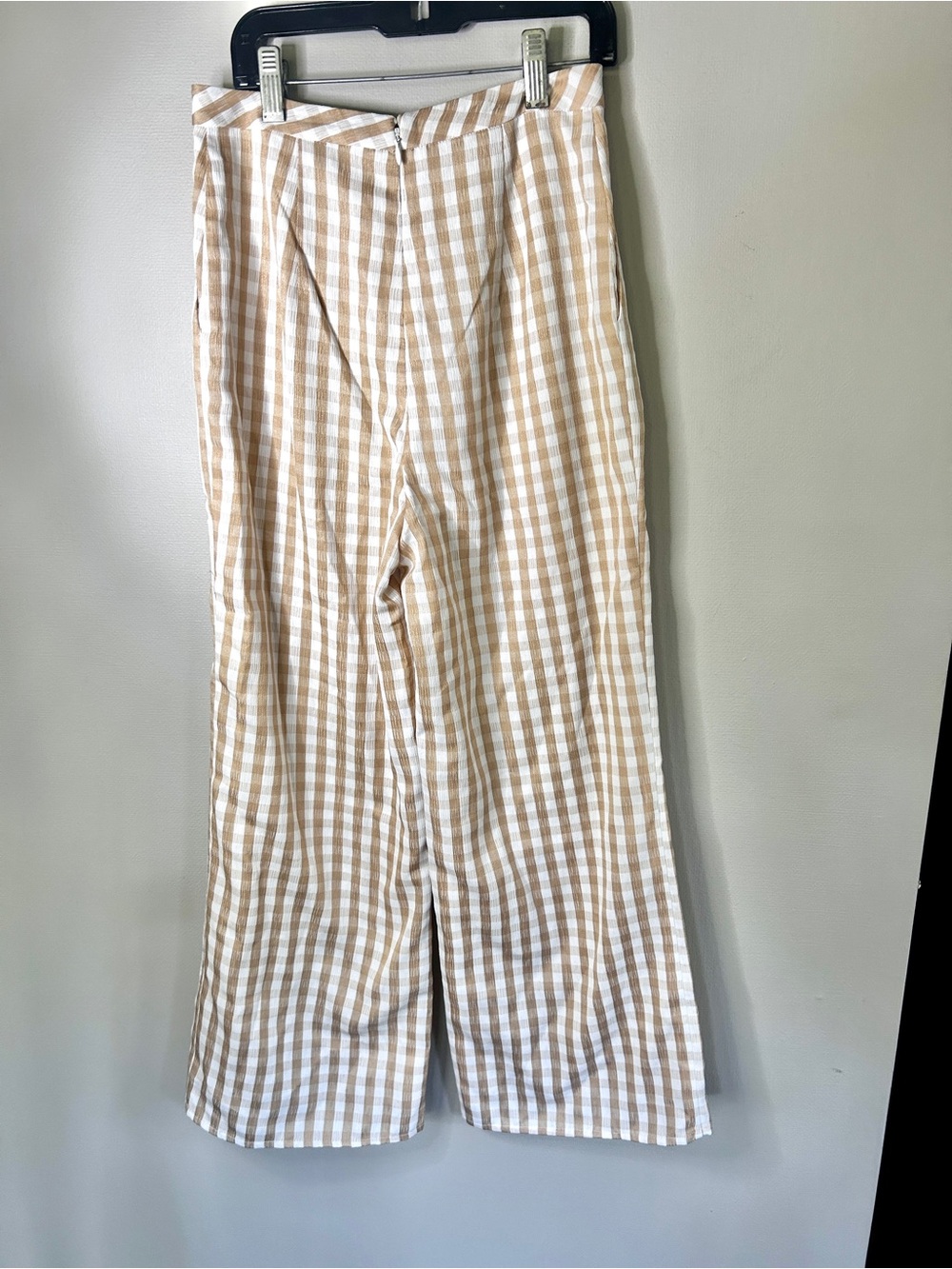 Majorelle Revolve Theo Pants Gold Check Gingham Wide Leg Cropped Tassel Tie XXS - Picture 10 of 14